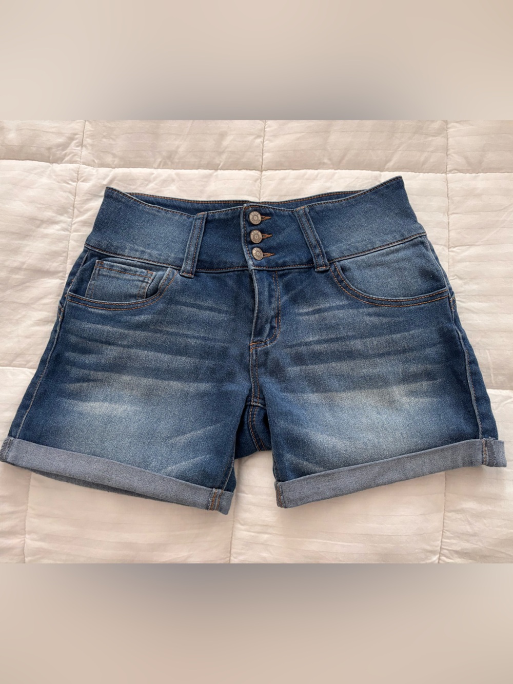 Love Revival Stretchy High Waist Denim Shorts Size 7
